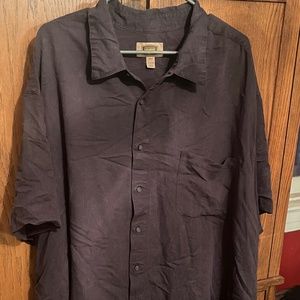 4XL Men's Island Passport Black Short Sleeve Shirt